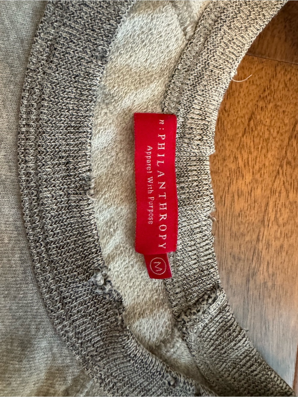 n:Philanthropy Montreal Merci Frayed Sweatshirt - Picture 5 of 9